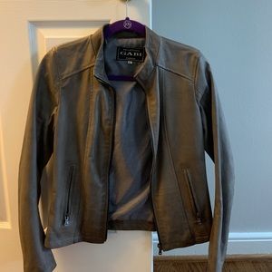 Real leather, taupe jacket